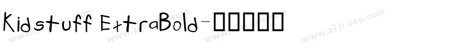 Kidstuff ExtraBold字体转换